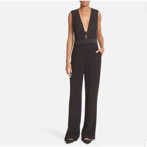 Diane Von Furstenberg Kyara Tux Jumpsuit in Black